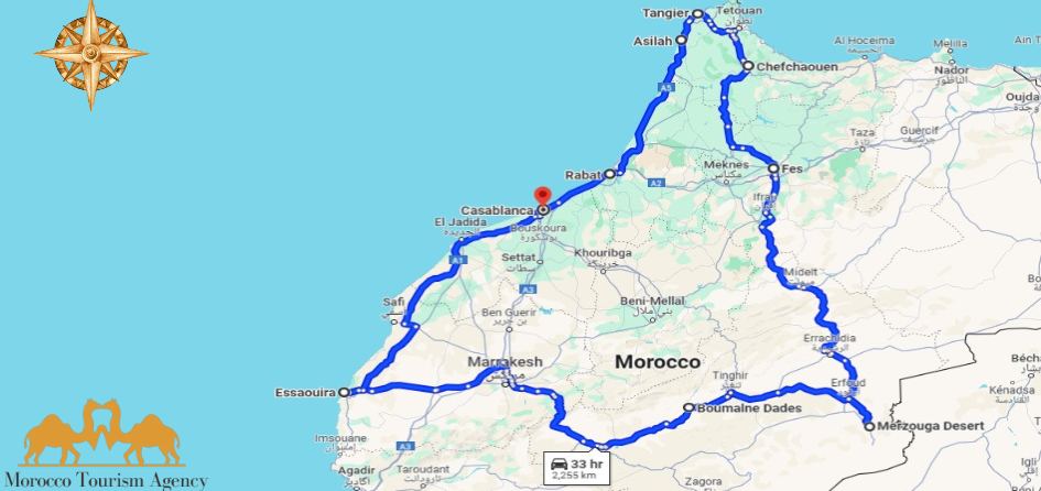 2 Weeks Morocco Tour from Casablanca