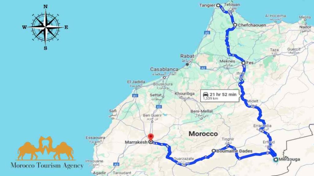Itinéraire d'une semaine au Maroc